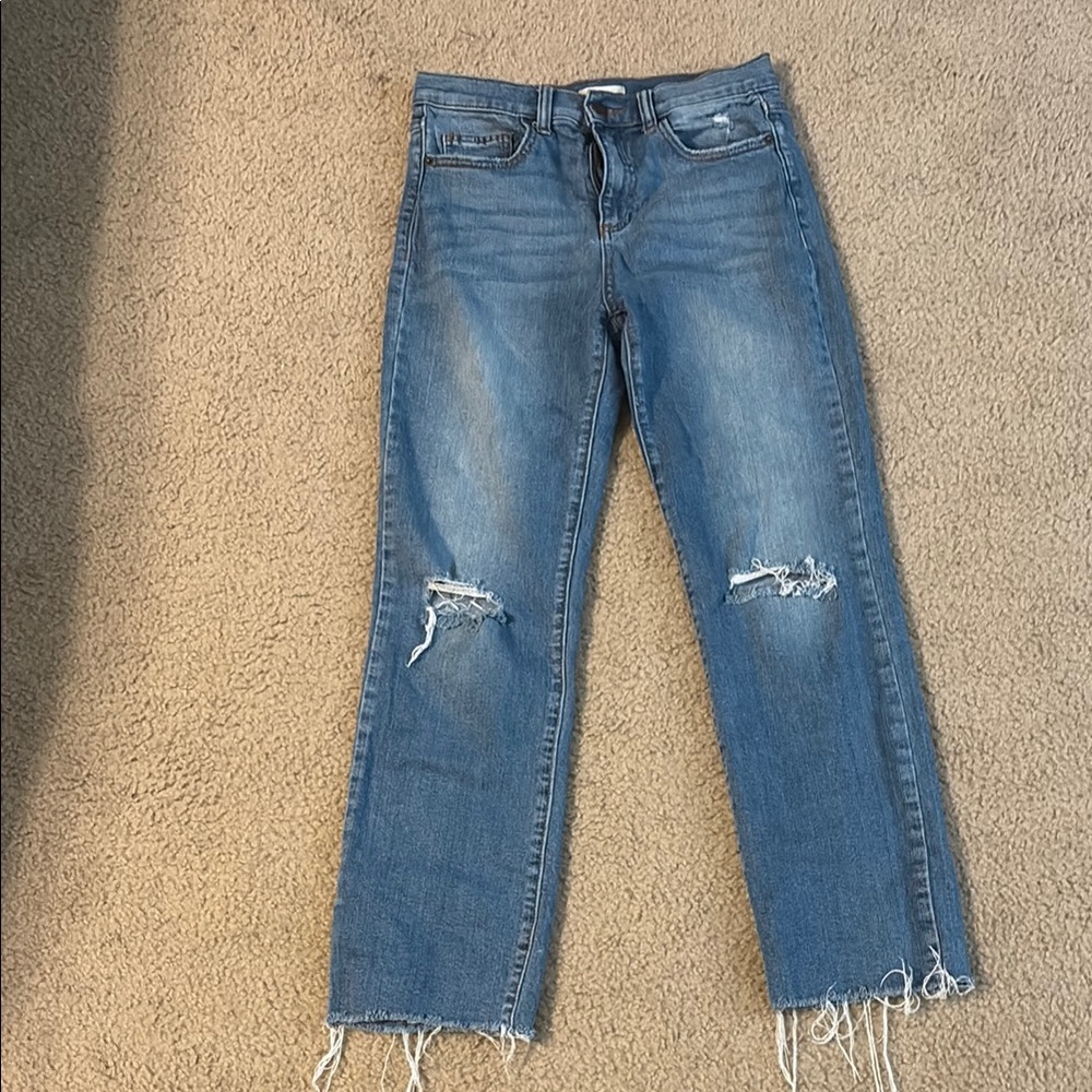 Altar'd State Blue Straight Leg Jeans